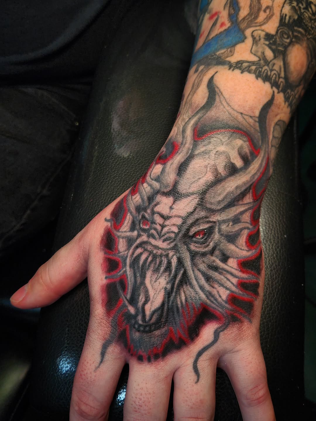 Tattoo by @grimsolaire_tattoos โ dark_realism