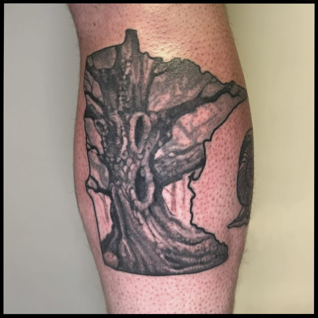 Tattoo by @coyoteharvest — black_and_grey