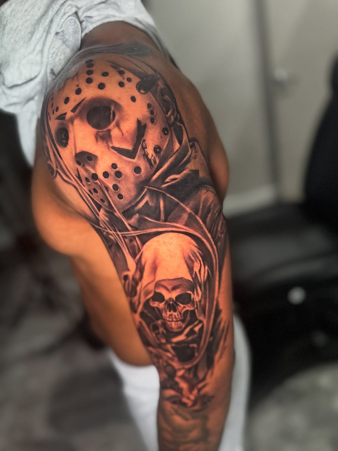 Tattoo by @cofaxtattoos — realism, dark_realism