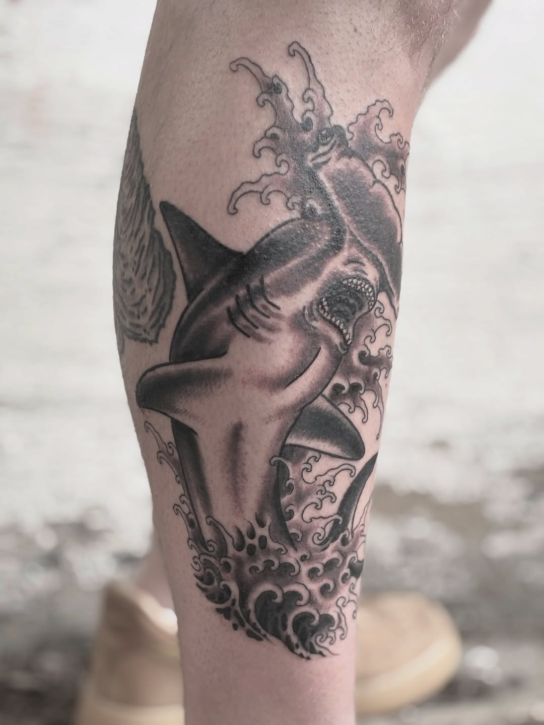 Tattoo by @mikemactattoo — black_and_grey, realism