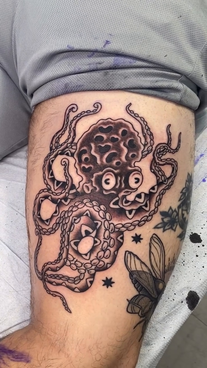 Tattoo by @tattoosbydice — neo_traditional, black_and_grey