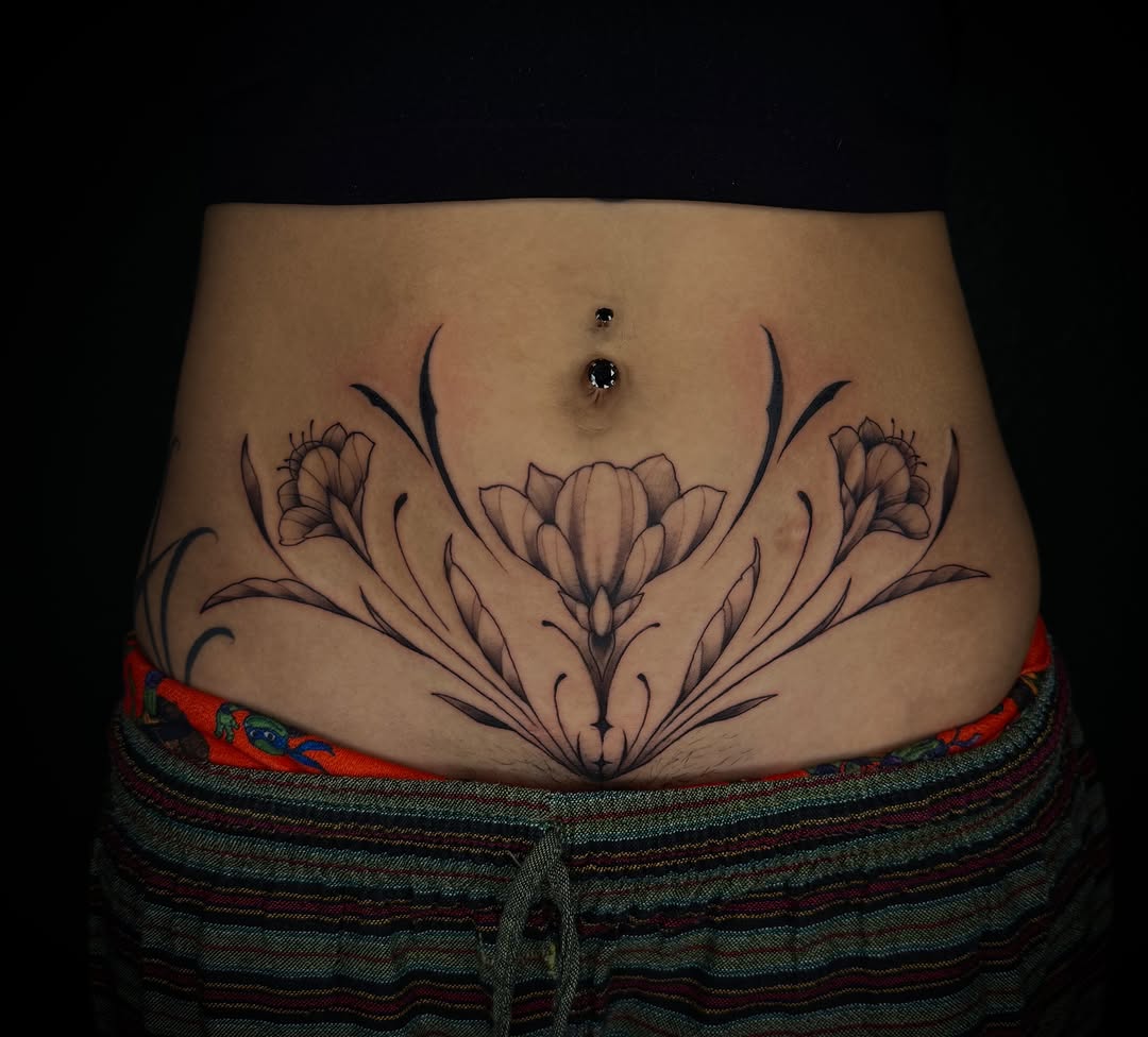 Tattoo by @new_erah_design — fine_line, black_and_grey