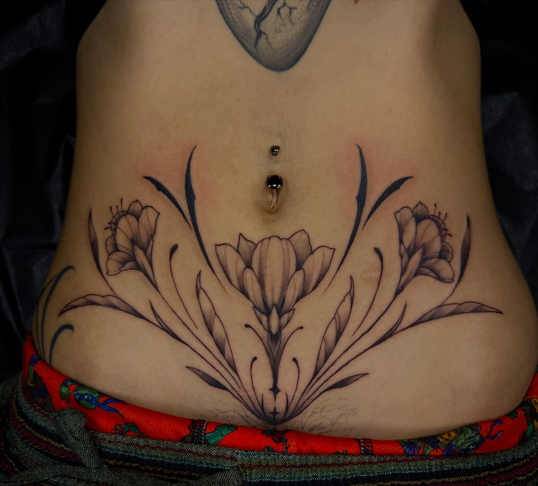 Tattoo by @new_erah_design — fine_line, black_and_grey