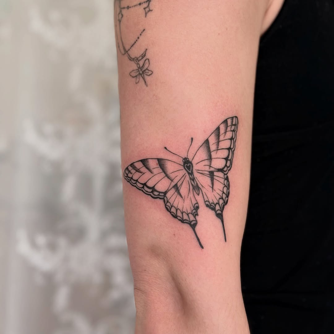 Tattoo by @art_with_lin β fine_line, black_and_grey