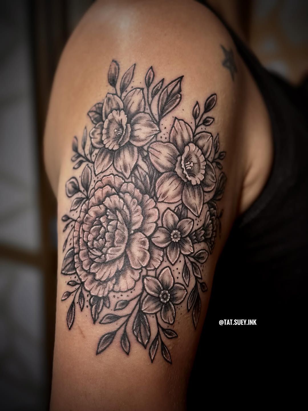 Tattoo by @tat.suey.ink — black_and_grey, realism