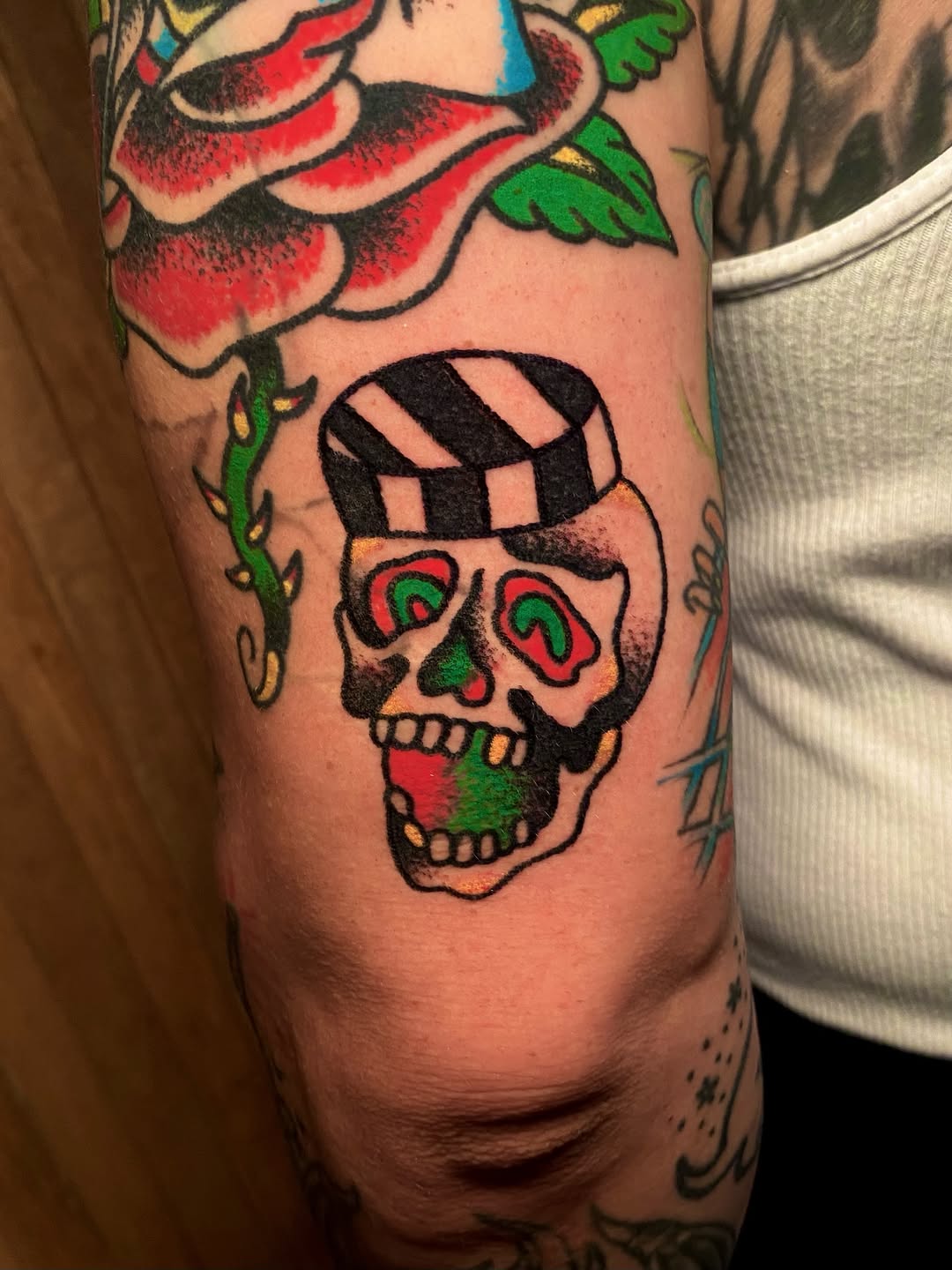 Tattoo by @cluelesstattoos — american_traditional, illustrative