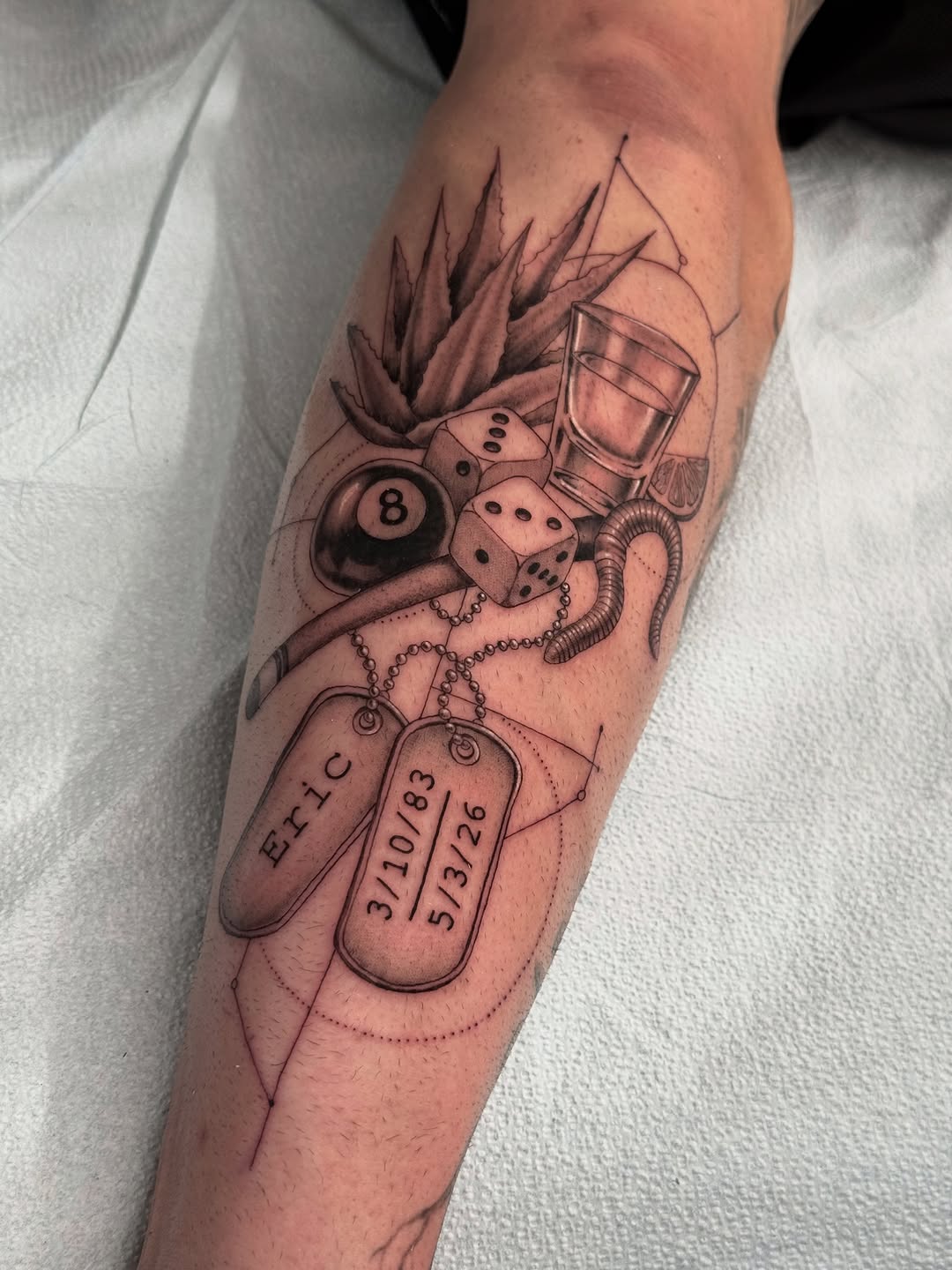 Tattoo by @truett_ink — realism, lettering_script