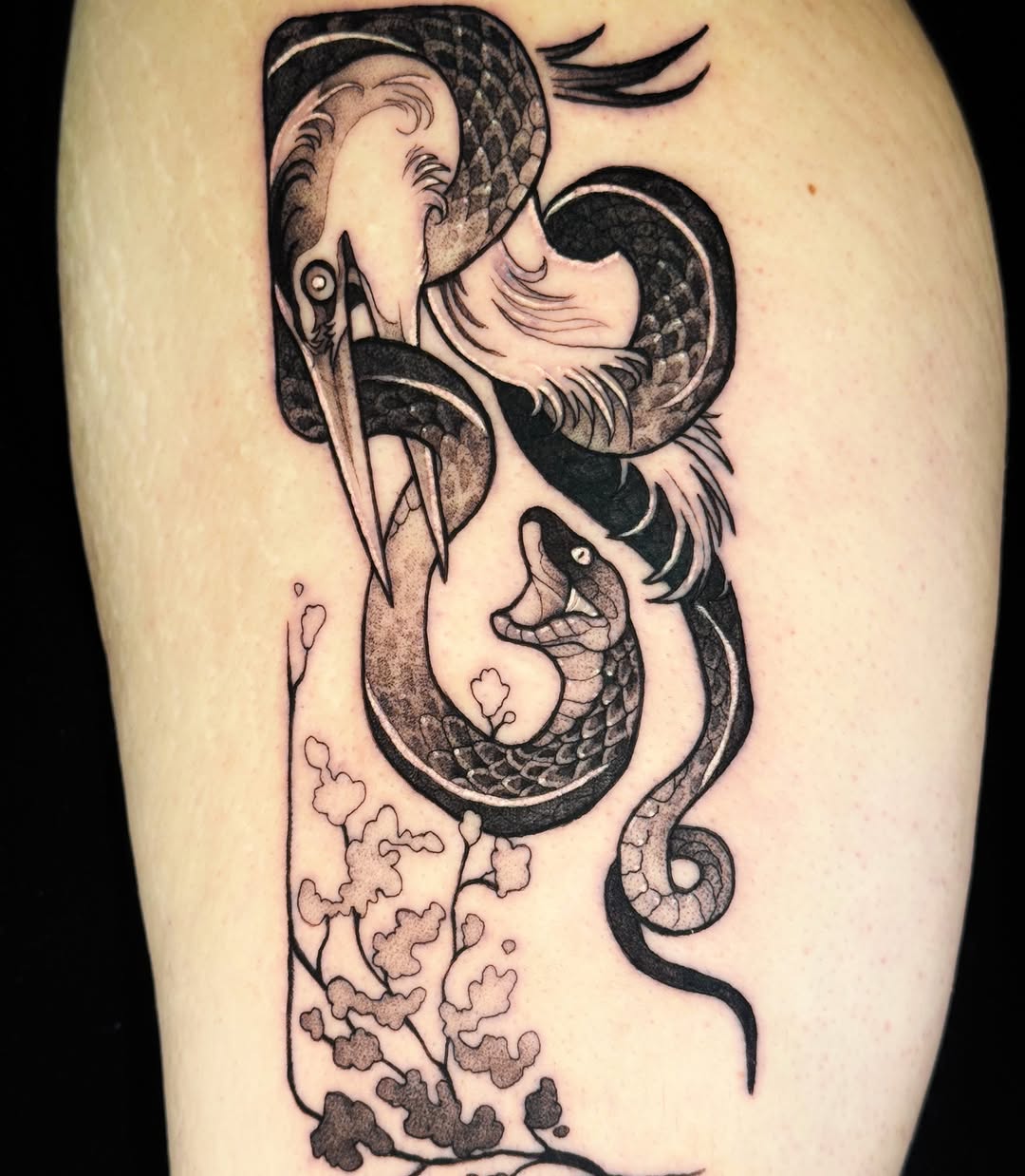 Tattoo by @roseshrubs — blackwork