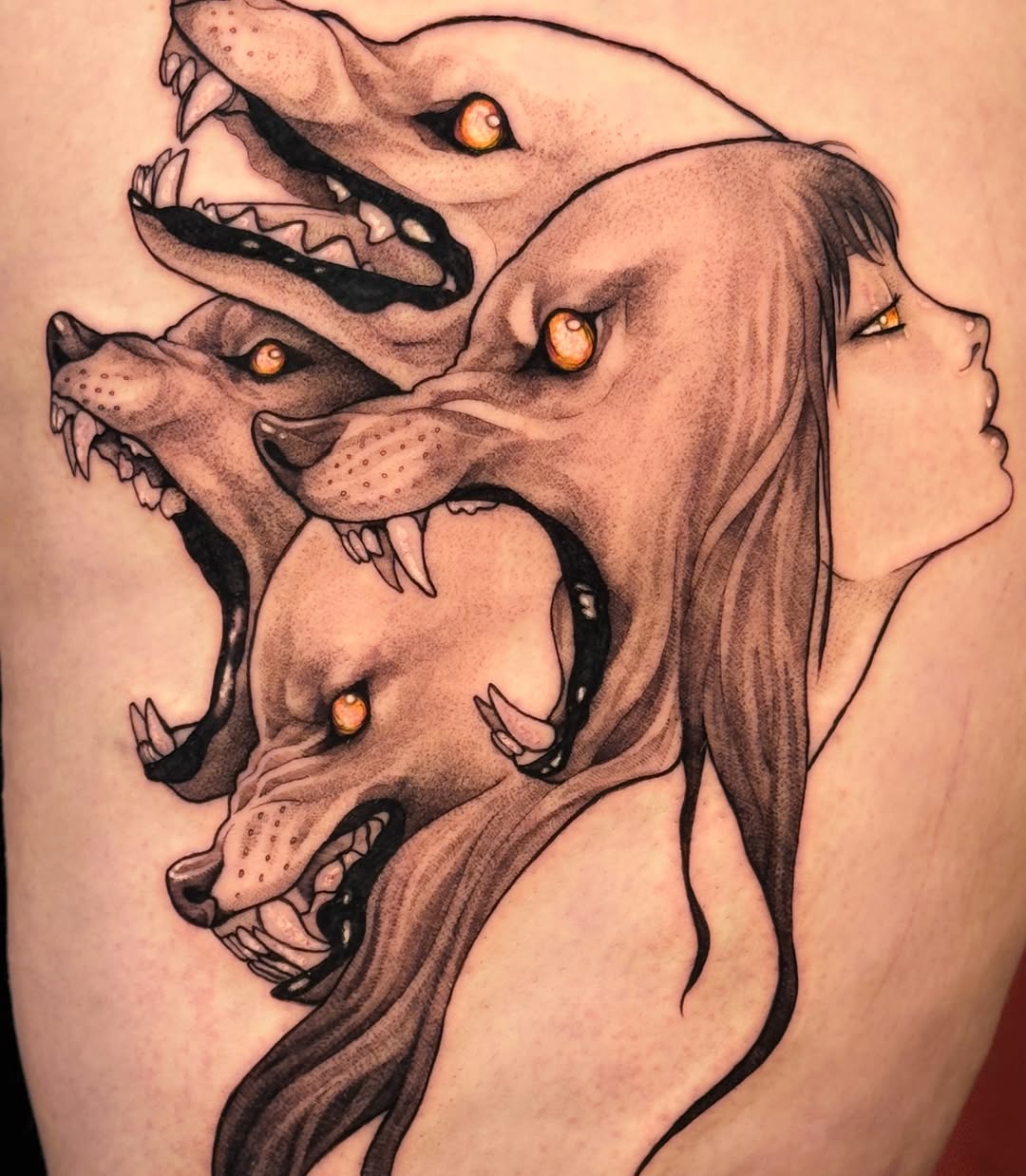 Tattoo by @roseshrubs — black_and_grey