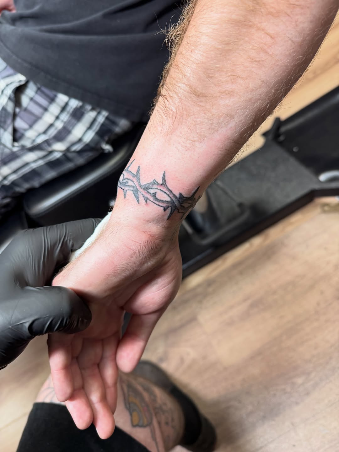 Tattoo by @justchaptattoos — blackwork, illustrative