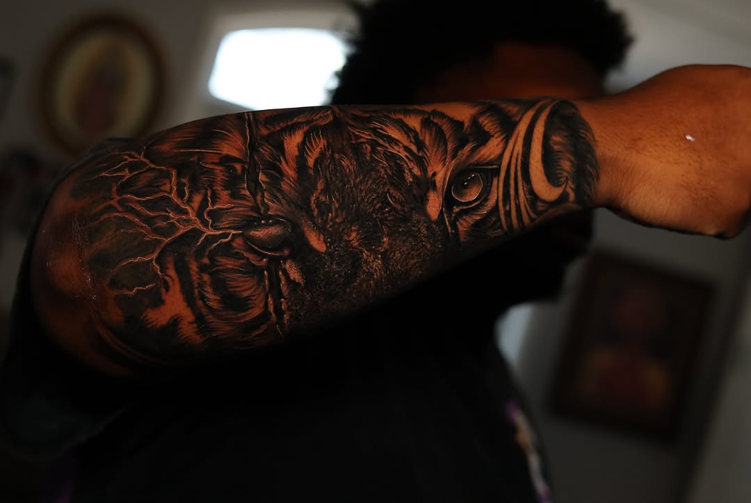 Tattoo by @bigg_pimpingg — realism, black_and_grey