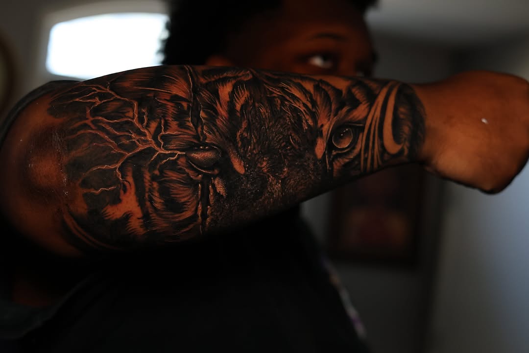 Tattoo by @bigg_pimpingg — realism, black_and_grey
