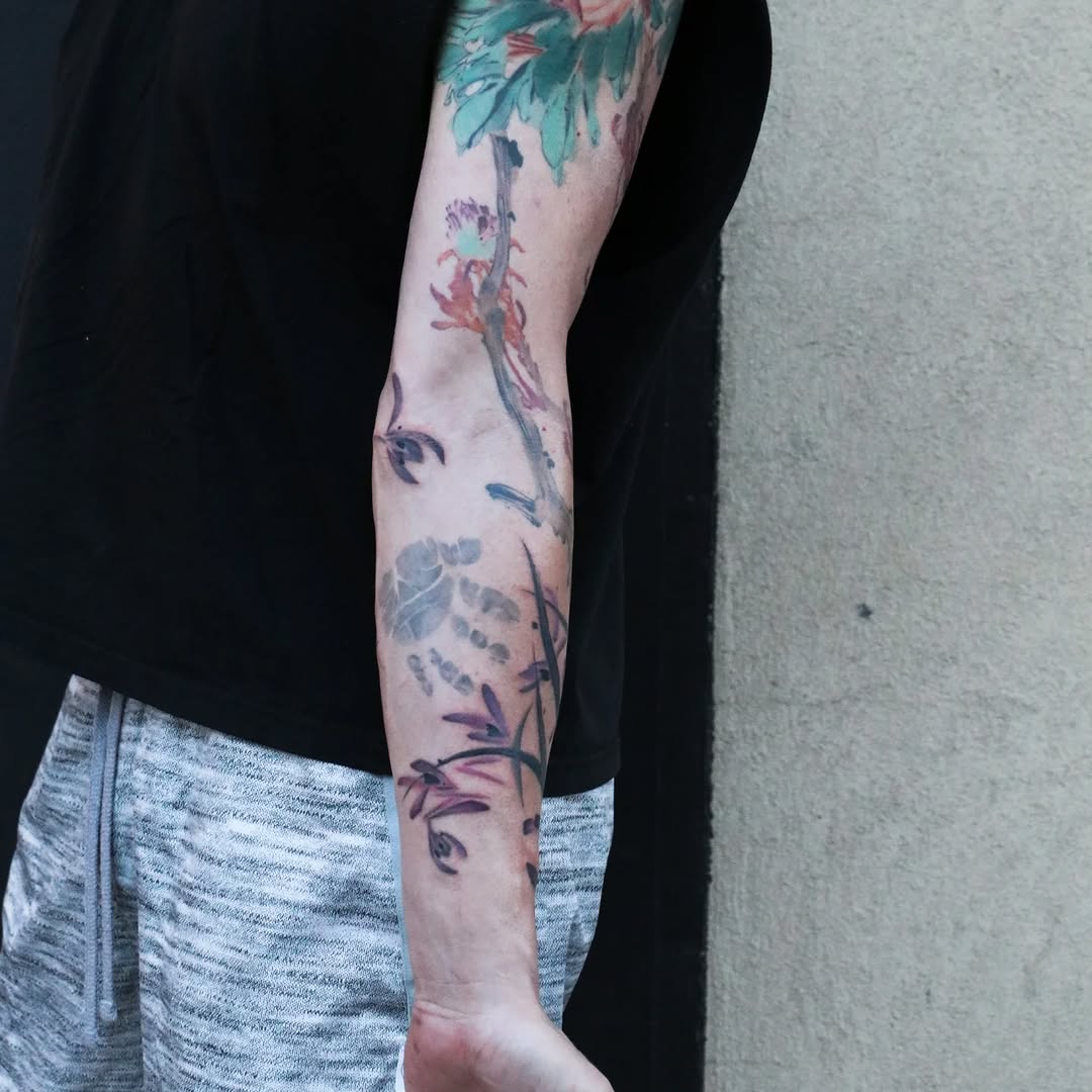 Tattoo by @jhenntattoos — illustrative, watercolor