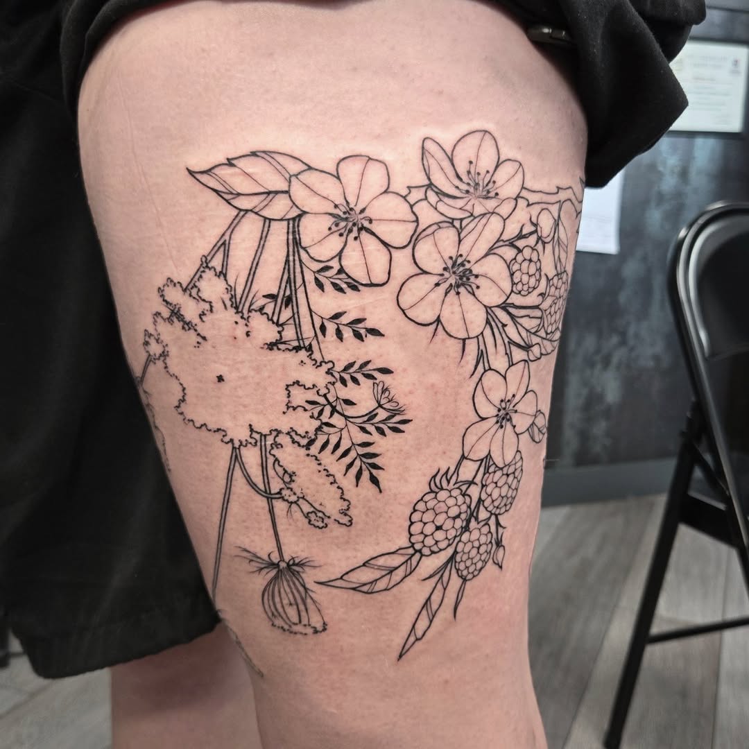 Tattoo by @tattooswithlove — illustrative, fine_line
