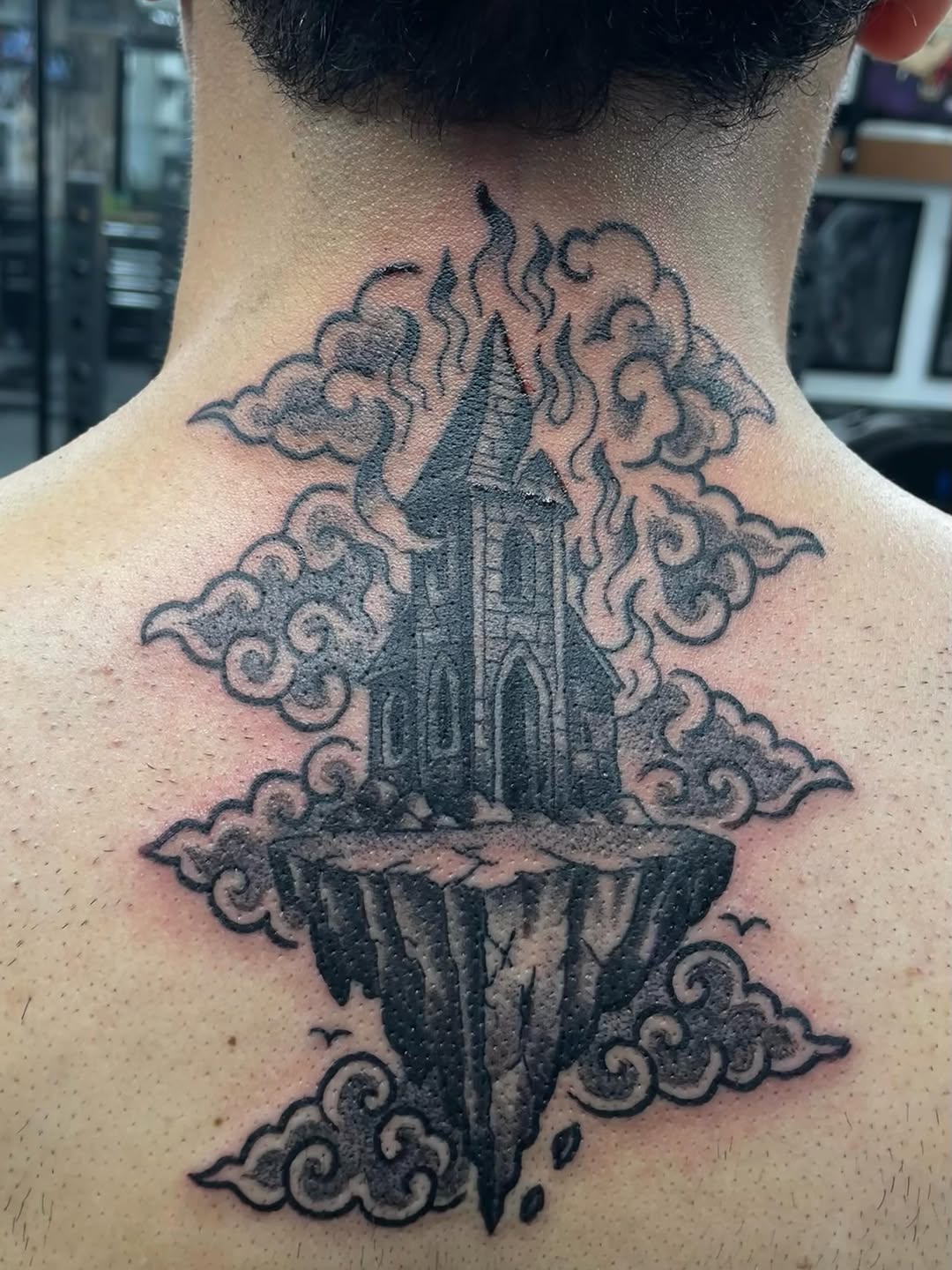 Tattoo by @mikey.ramz — black_and_grey, dark_realism