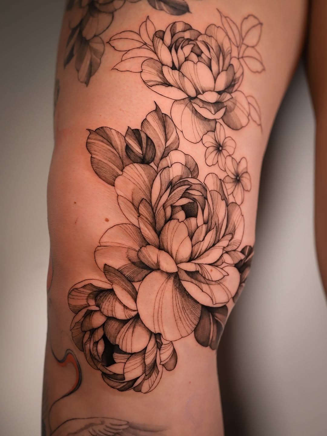 Tattoo by @artisticxcyn — illustrative, black_and_grey