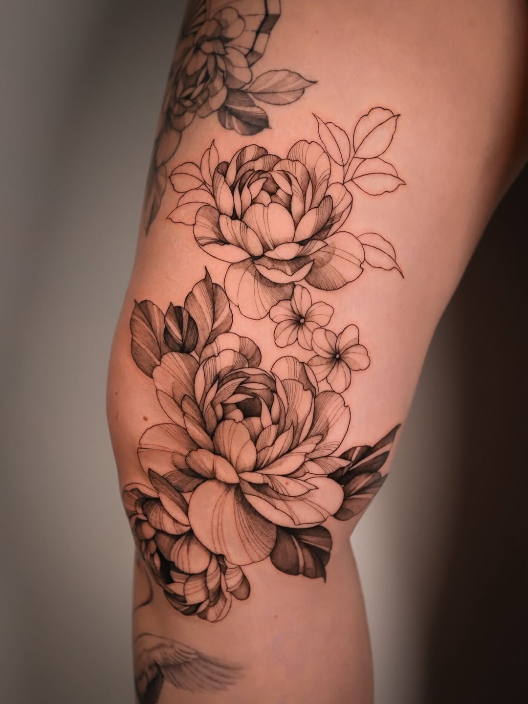 Tattoo by @artisticxcyn — illustrative, black_and_grey