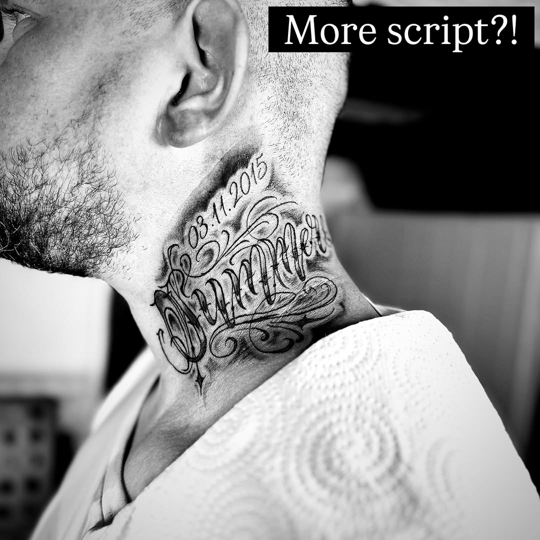 Tattoo by @j_c_tattoos — lettering_script, chicano