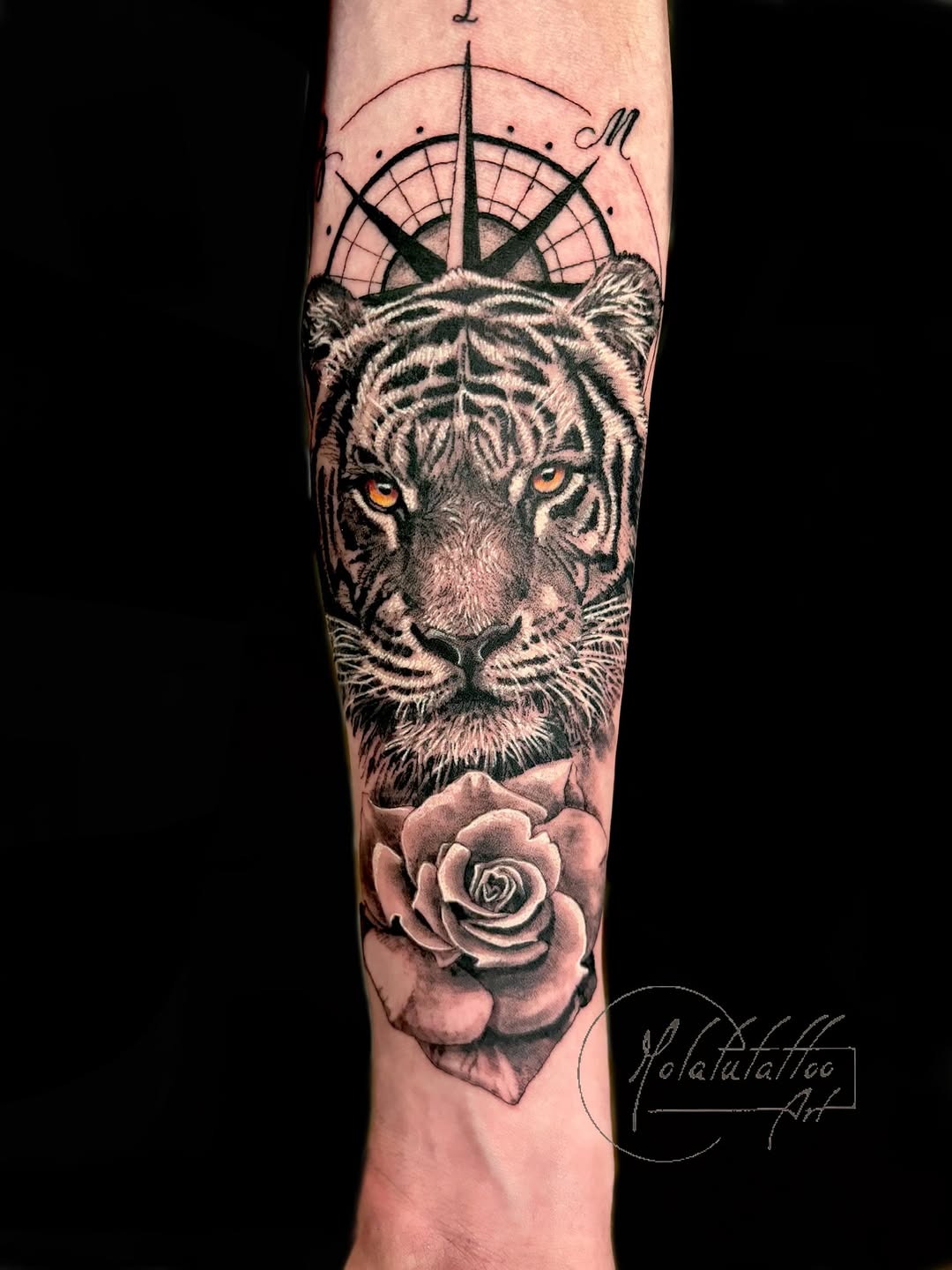 Tattoo by @molatutattoo — realism, black_and_grey