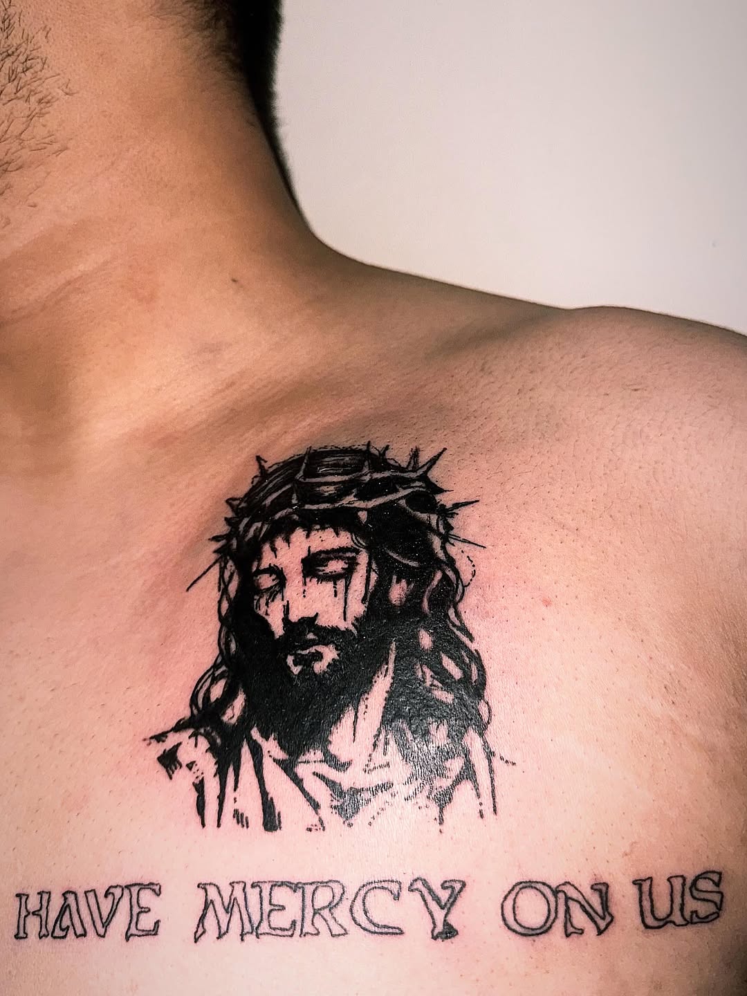 Tattoo by @tatsbycomet — black_and_grey, lettering_script
