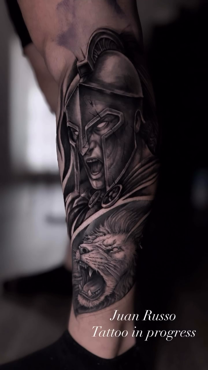 Tattoo by @thechildtattoo — realism, black_and_grey
