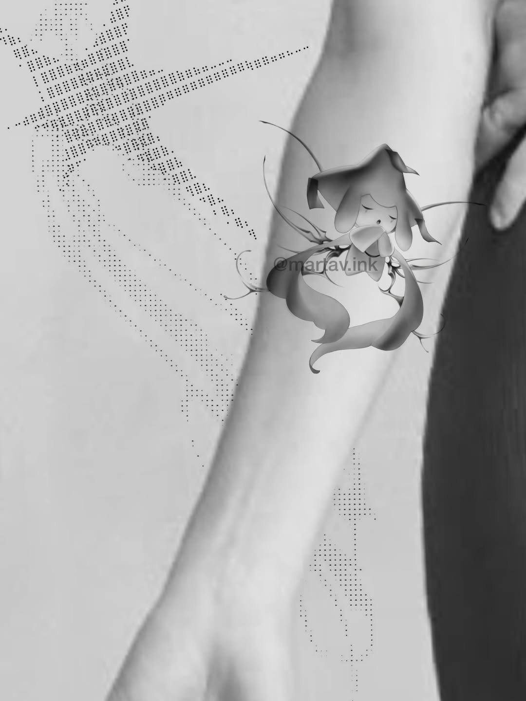 Tattoo by @martav.ink — dotwork, illustrative