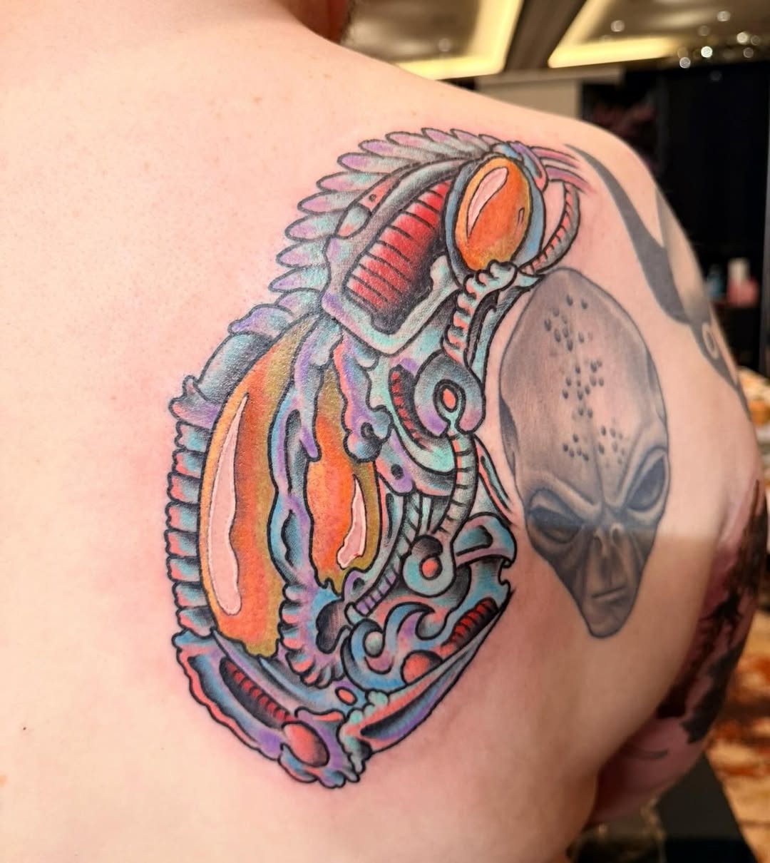 Tattoo by @bigdaddyjaz โ new_school, trash_polka