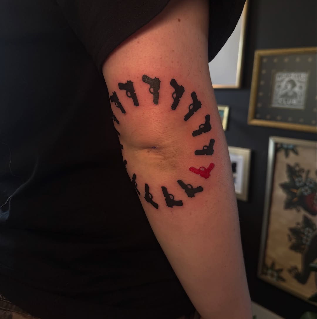 Tattoo by @inked_by_ki — illustrative, blackwork