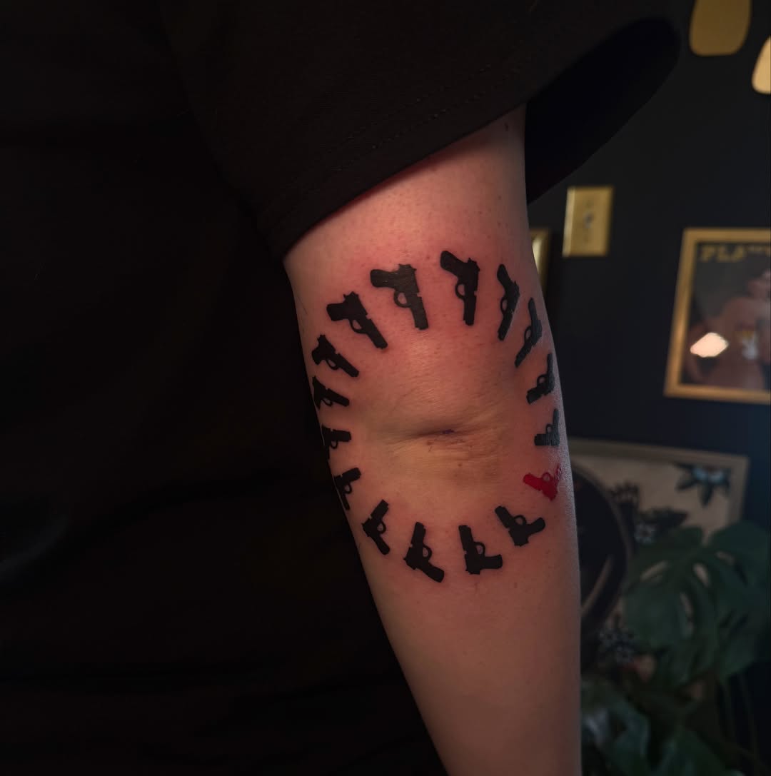 Tattoo by @inked_by_ki — illustrative, blackwork