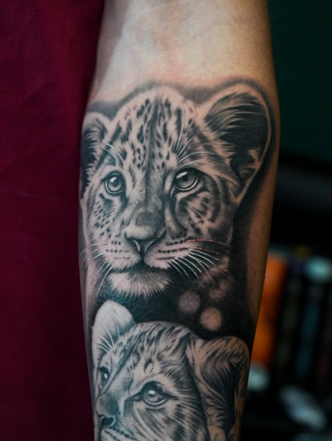 Tattoo by @tats.angel β realism, black_and_grey