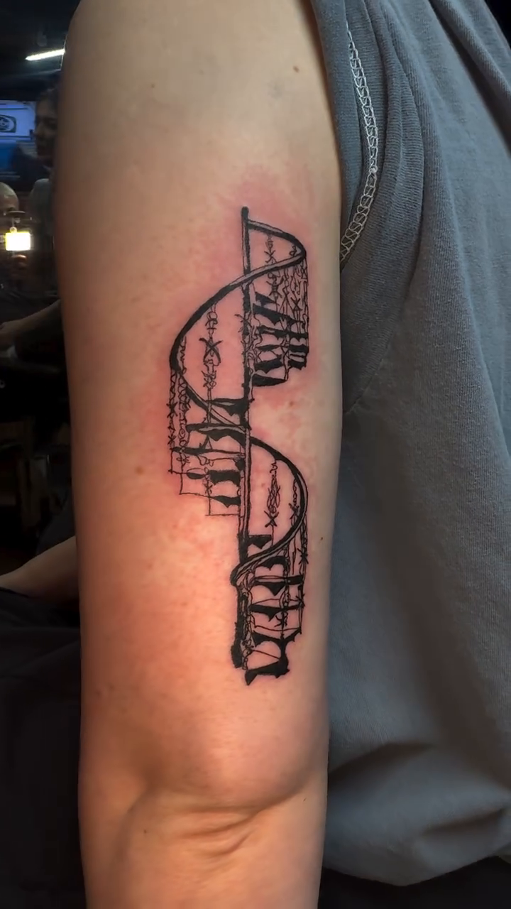 Tattoo by @hy_ink — blackwork, geometric