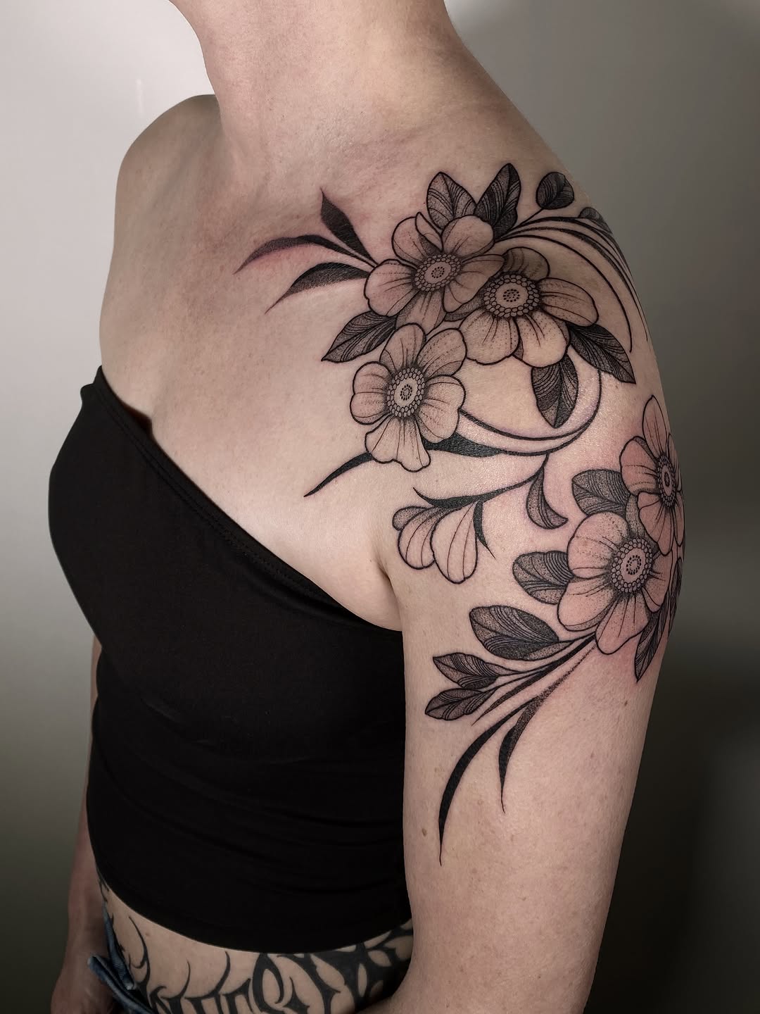 Tattoo by @n.dickinson — fine_line, black_and_grey