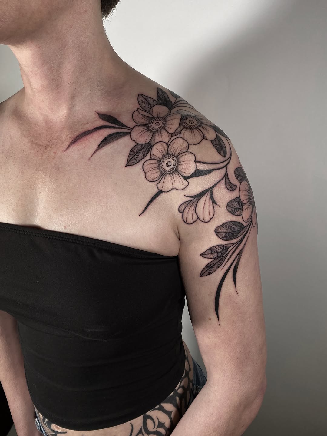 Tattoo by @n.dickinson — fine_line, black_and_grey
