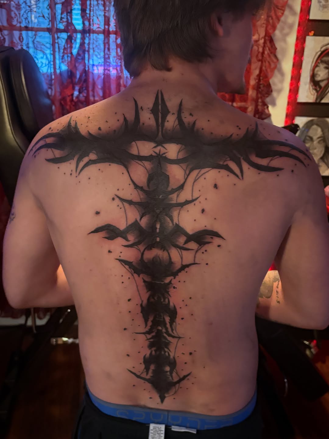 Tattoo by @ghostlyinktattoos — blackwork
