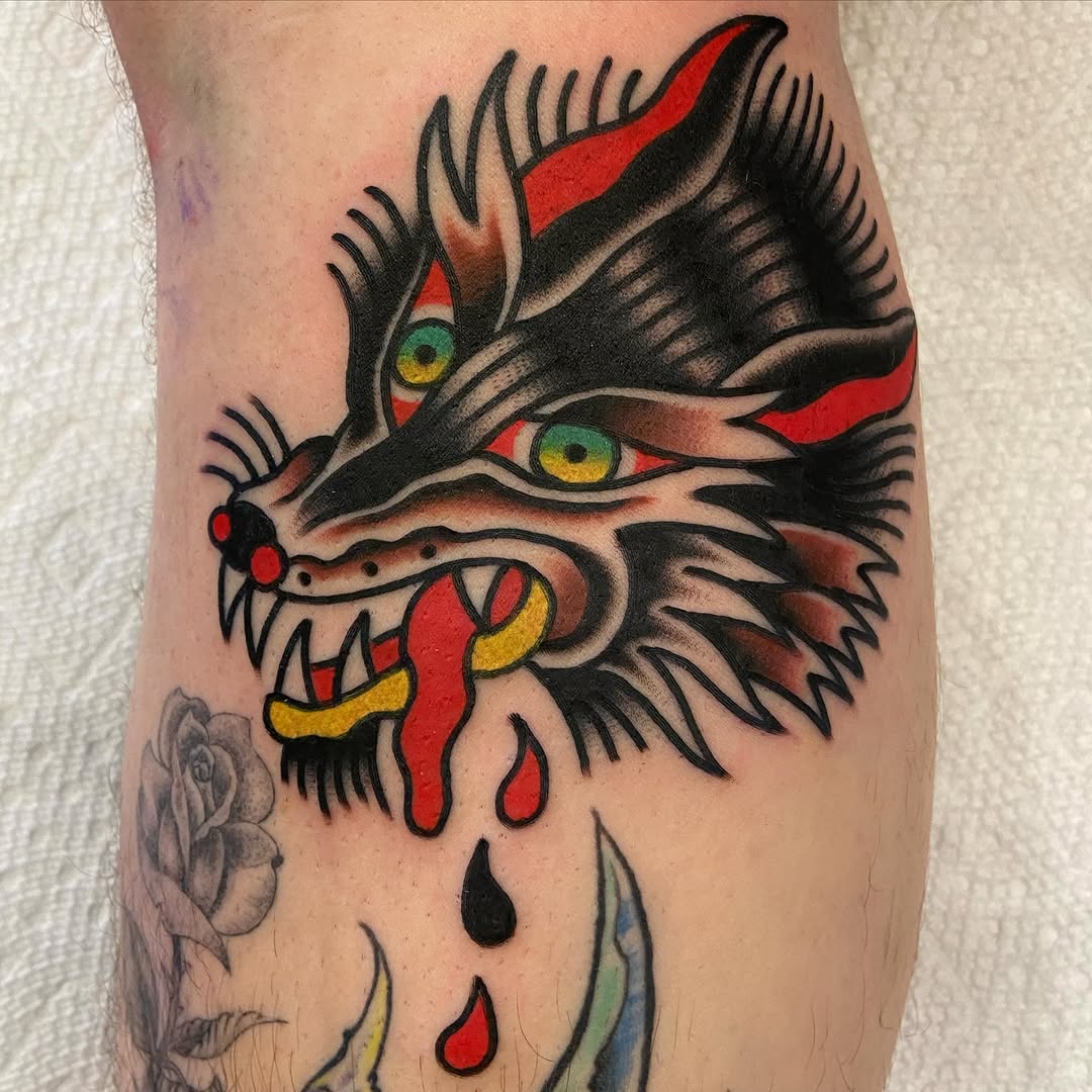 Tattoo by @thedeadwhatever — american_traditional, illustrative