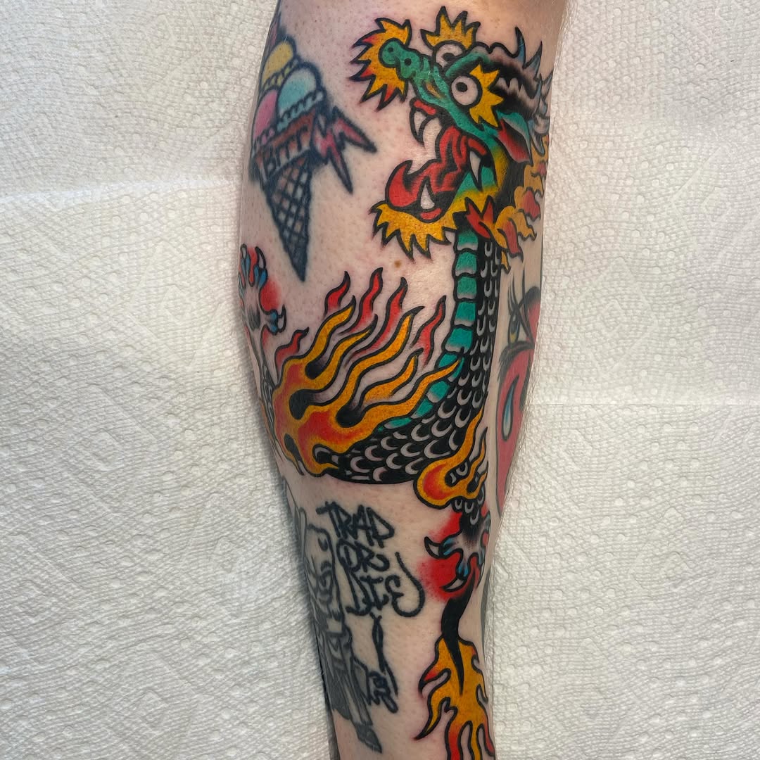 Tattoo by @thedeadwhatever — american_traditional, illustrative