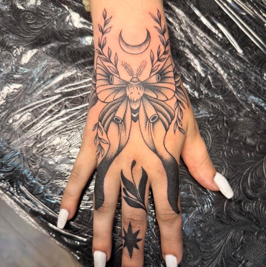 Tattoo by @artby_destiny_ — illustrative, blackwork