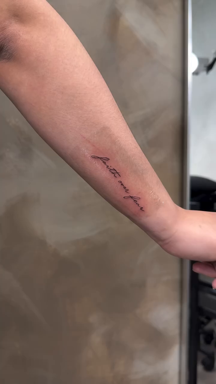 Tattoo by @enhancelevate β lettering_script, fine_line
