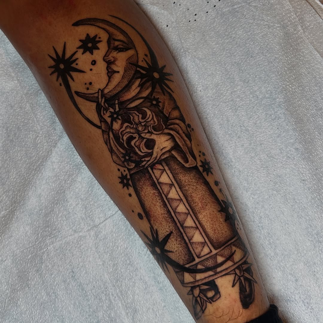 Tattoo by @tatmccoy — illustrative, black_and_grey