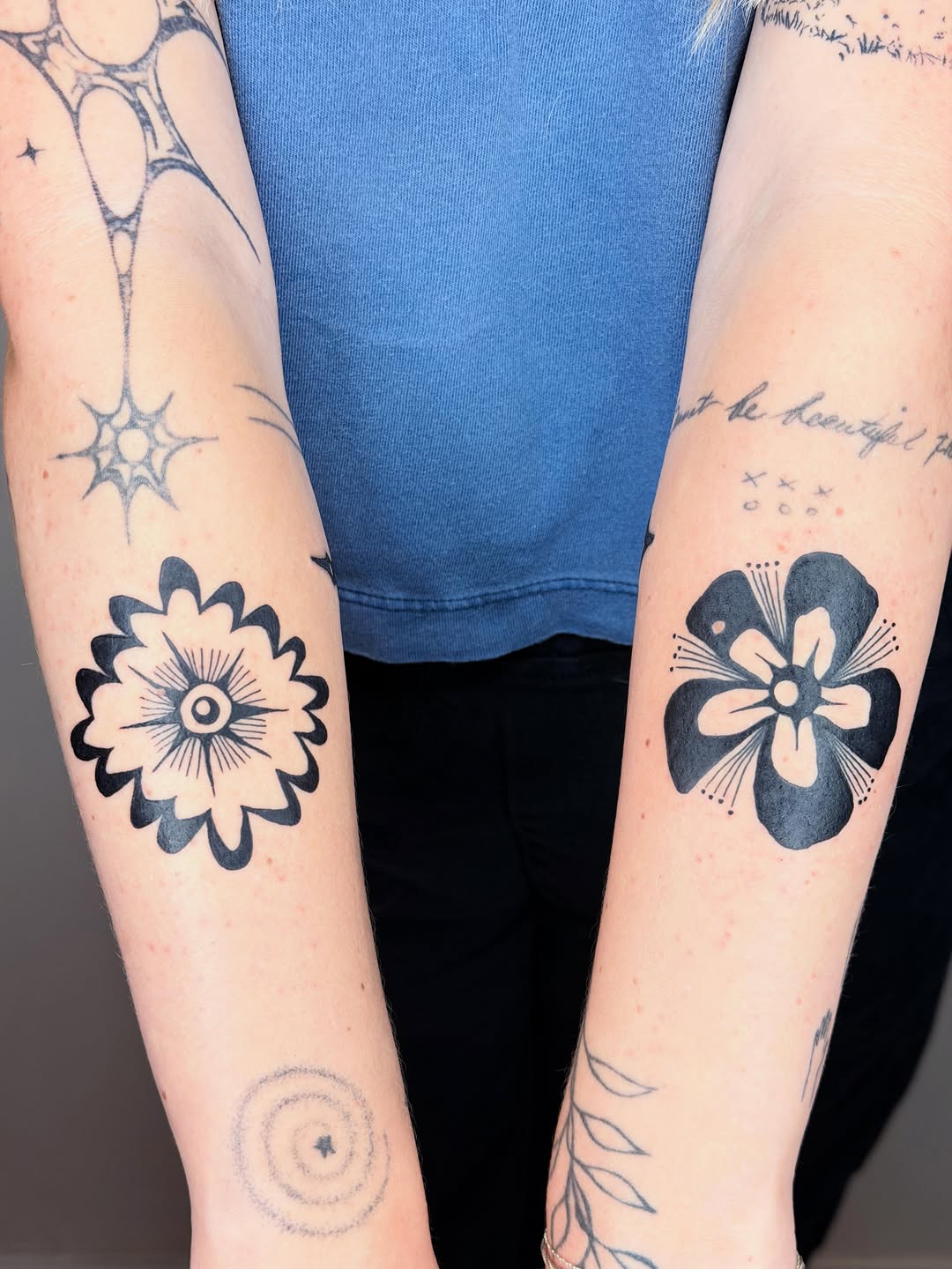 Tattoo by @pretty_heavy_ — blackwork