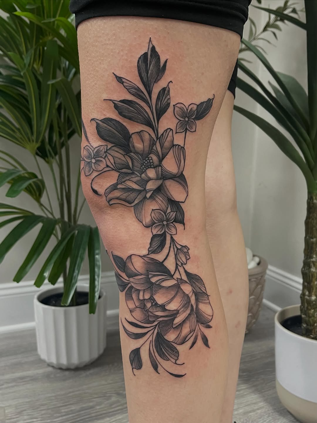 Tattoo by @bigreggtattoos — black_and_grey, fine_line