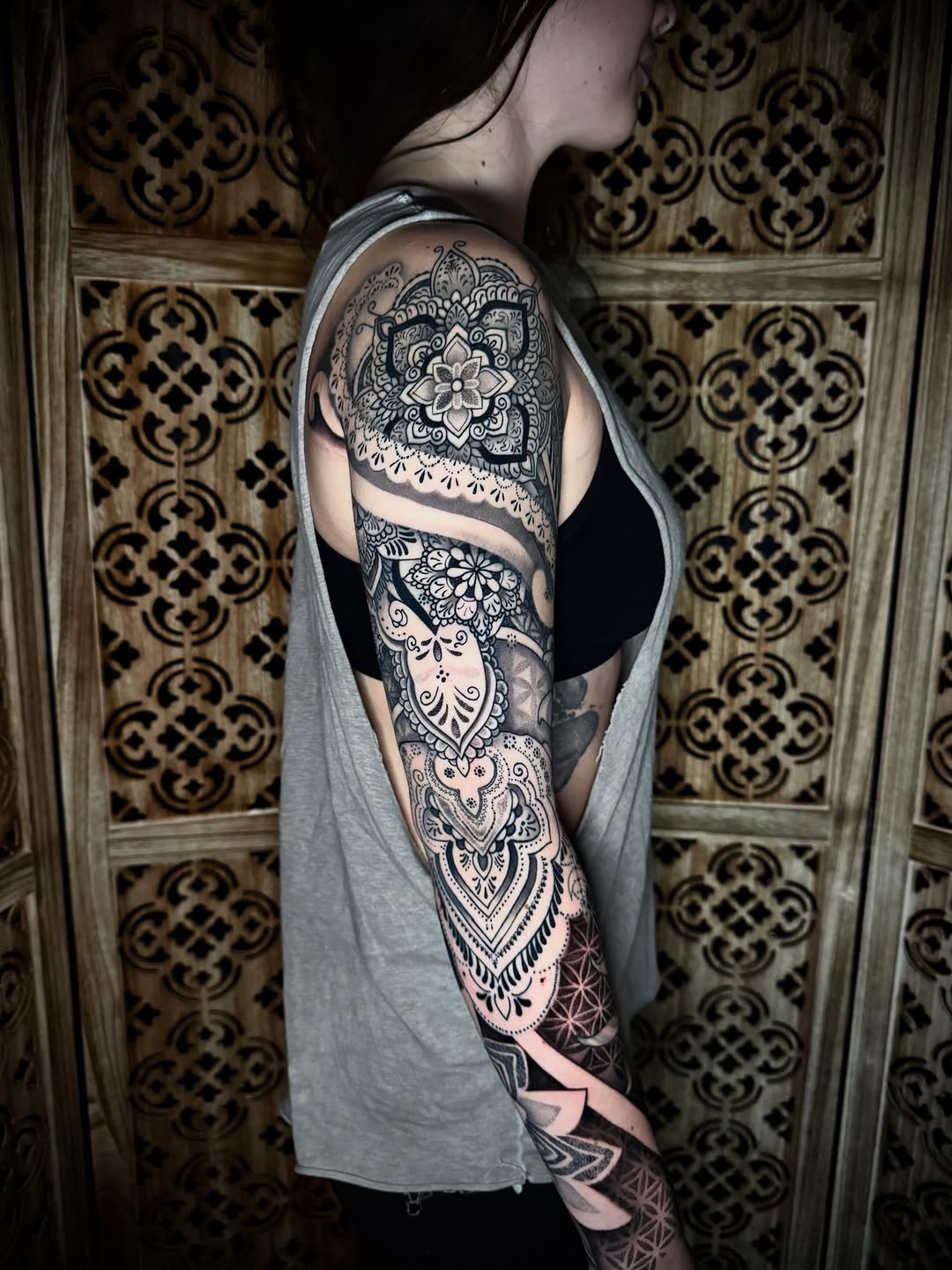 Tattoo by @keishanicole.tattoo β geometric, ornamental