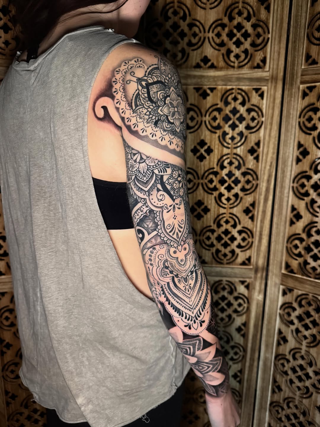 Tattoo by @keishanicole.tattoo β geometric, ornamental