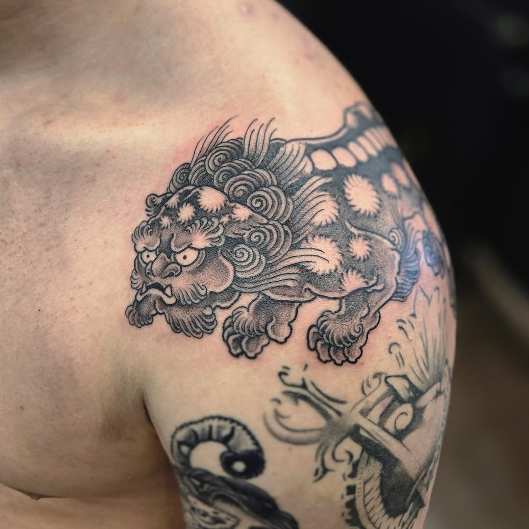 Tattoo by @john.sunderland โ japanese_irezumi, black_and_grey