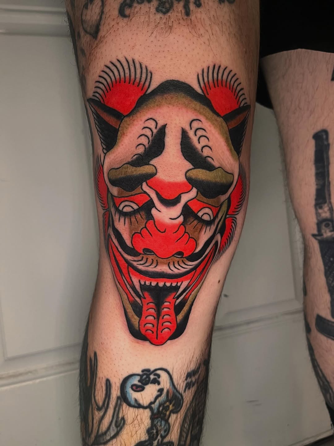 Tattoo by @mustyrattats — american_traditional, japanese_irezumi
