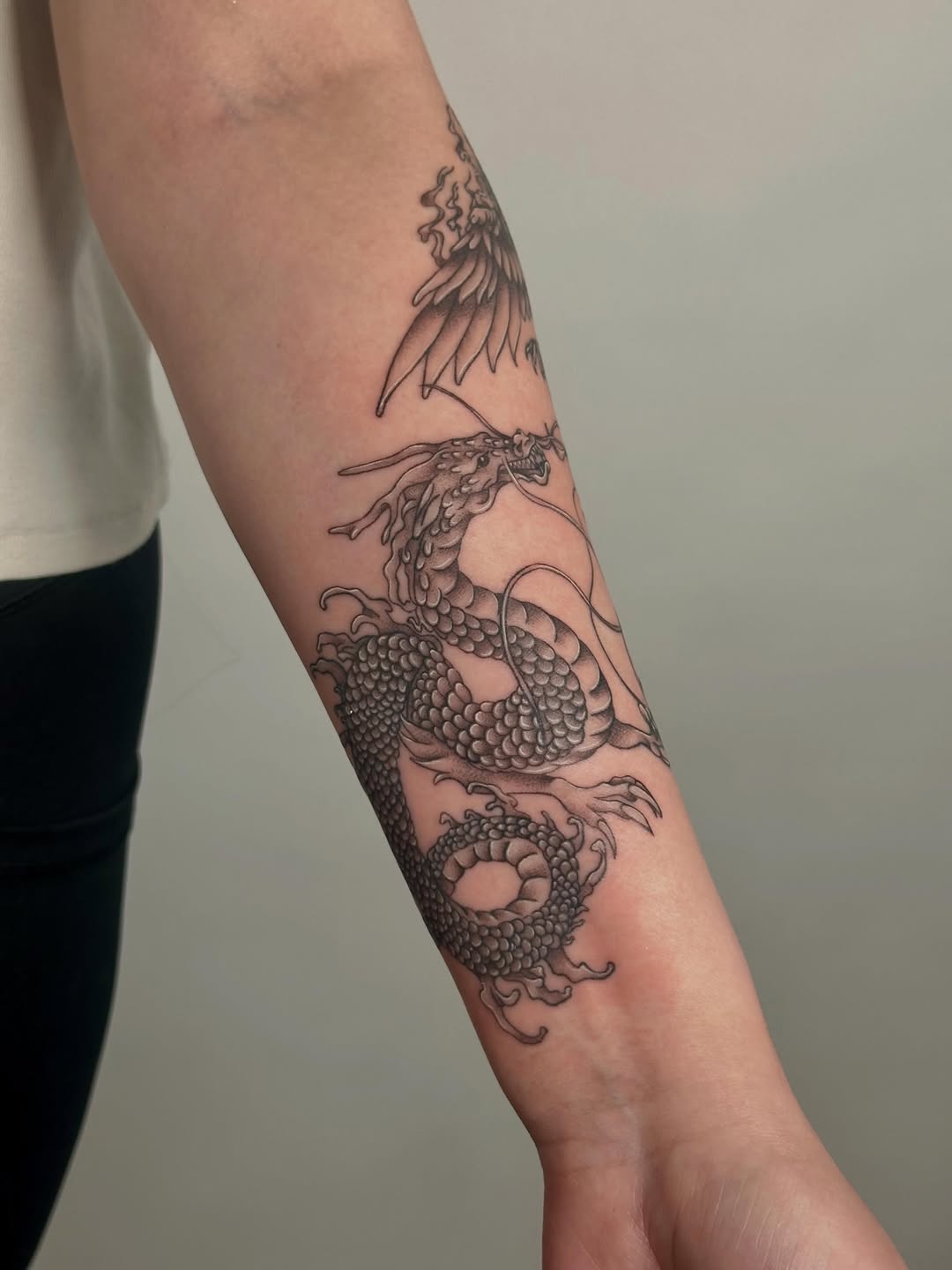 Tattoo by @kristenkooster — illustrative, black_and_grey