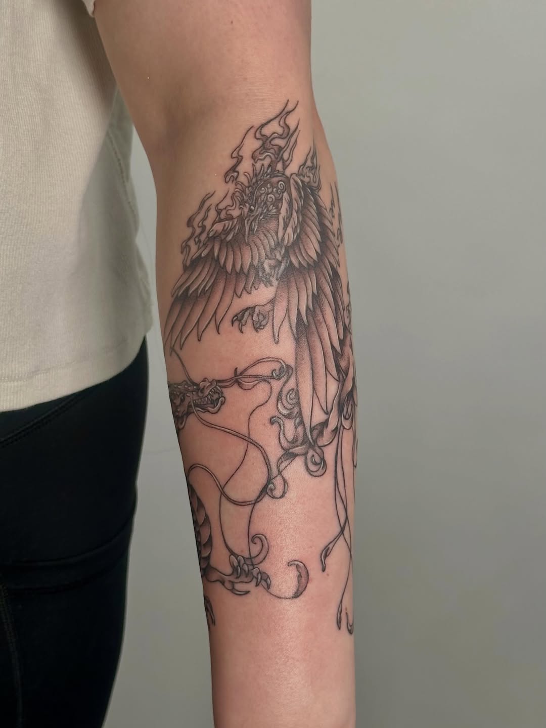 Tattoo by @kristenkooster — illustrative, black_and_grey
