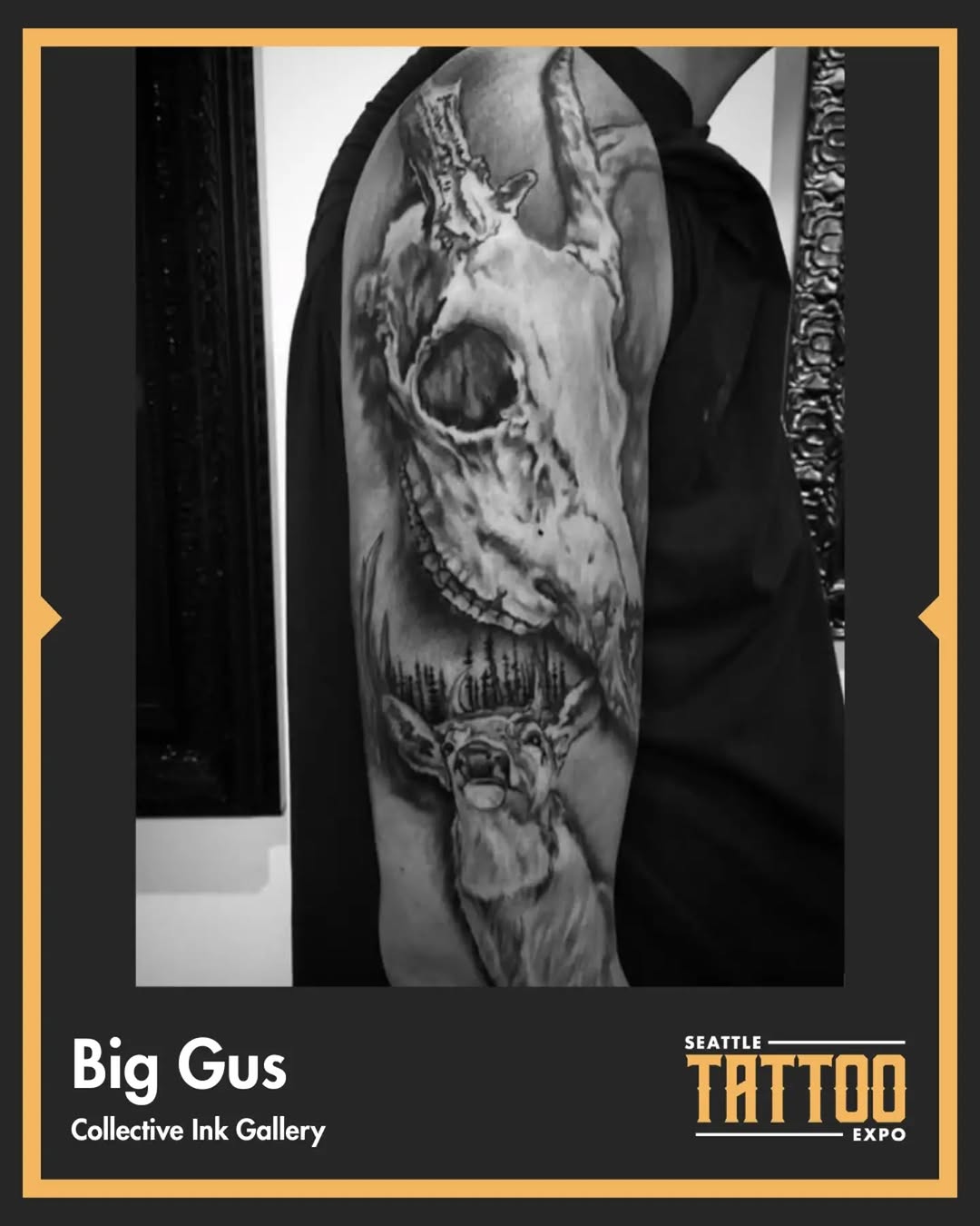 Tattoo by @biggusink — black_and_grey, realism