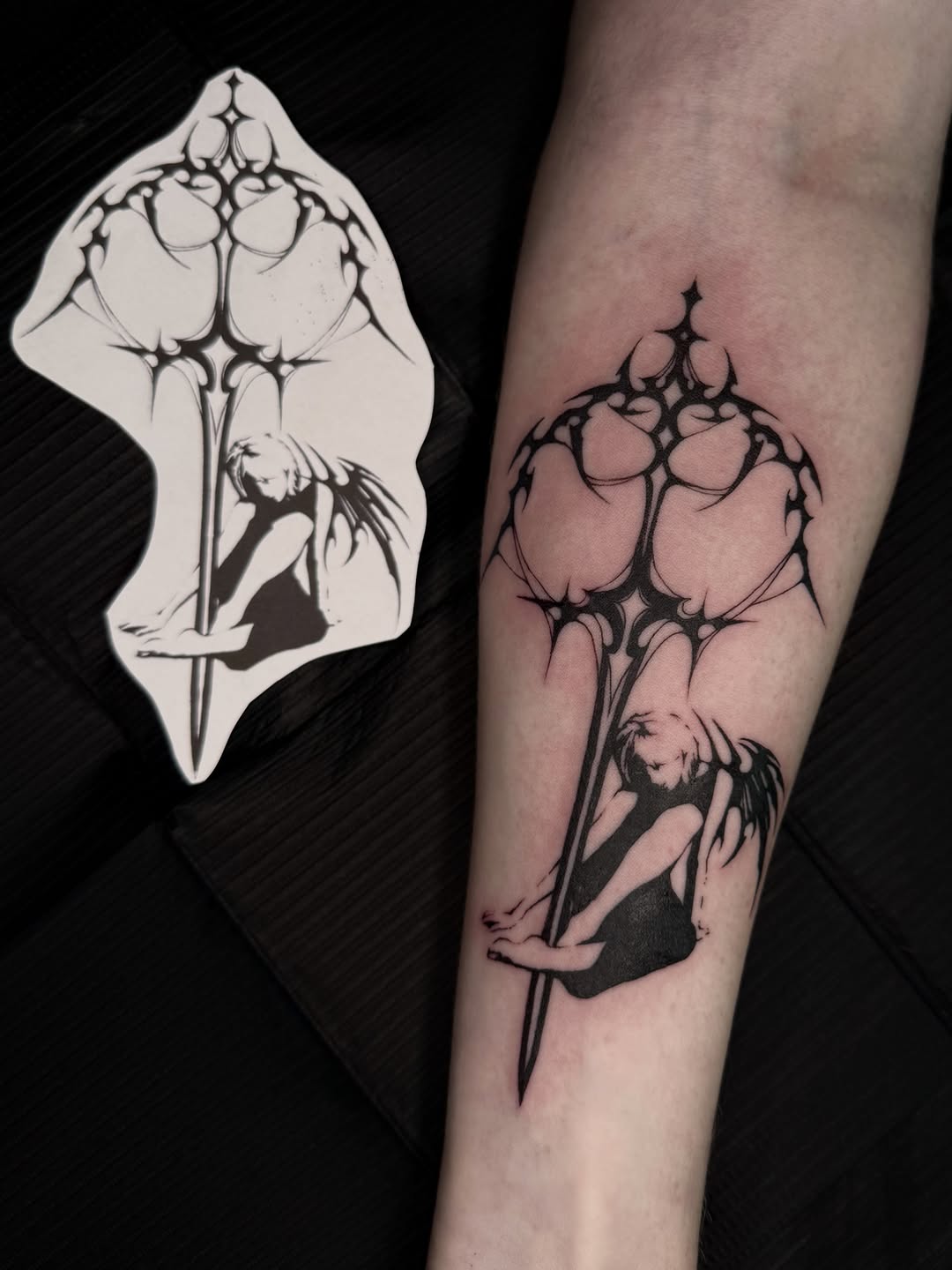 Tattoo by @lilith.belle.tattoo β blackwork, illustrative