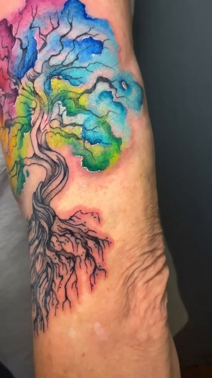 Tattoo by @briscoeartandtattoo — watercolor, fine_line